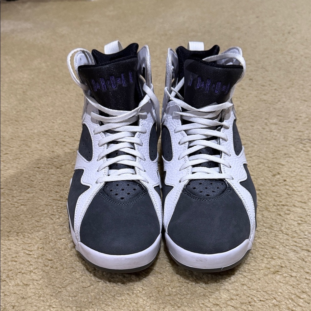 Jordan Men's White and Gray High-Top Sneakers